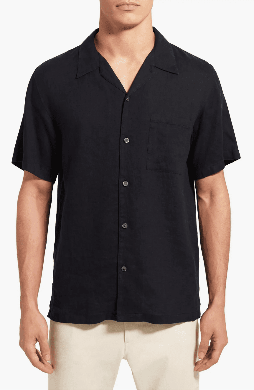 Noll Short Sleeve Linen Button-Up
